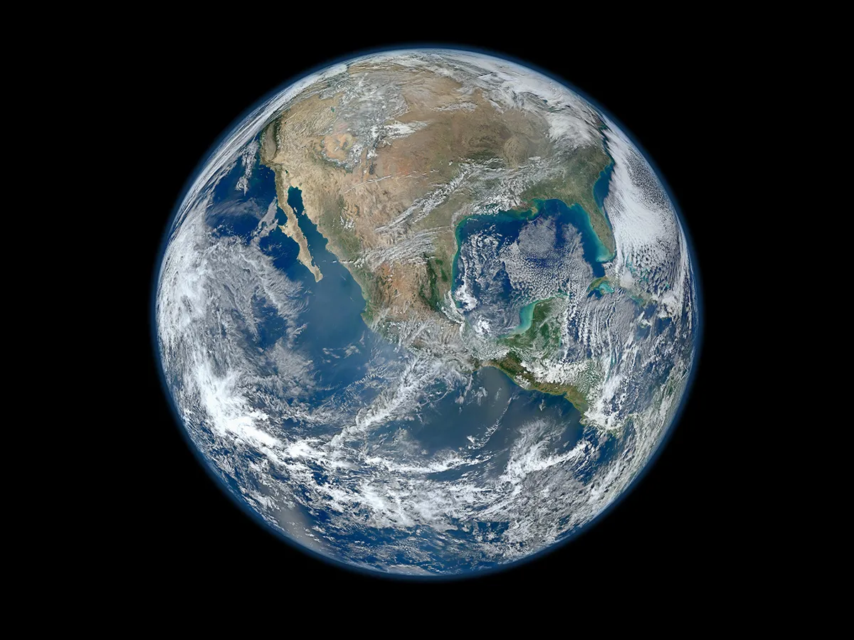 Imagen a color del planeta Tierra